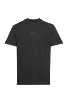 Slhaspen Print Ss O-Neck Tee Noos Tops T-shirts Short-sleeved Black Se...