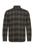 Jack & J S Jjplain Fall Buffalo Shirt Ls Khaki Green