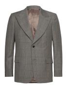 D2. Glen Check Suit Blazer Suits & Blazers Blazers Single Breasted Bla...
