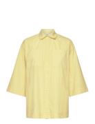 Mschmarilla Haddis 3/4 Shirt Tops Shirts Long-sleeved Yellow MSCH Cope...