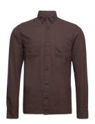 Jjlogan Autumn Solid Shirt Ls Ger Tops Shirts Casual Brown Jack & J S