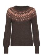 Onlalina Ls Jq O-Neck Knt Tops Knitwear Jumpers Brown ONLY
