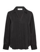 Selected Femme Slftyra Ls Shirt B Svart