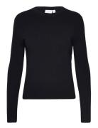 Vicomfy O-Neck L/S Knit Top/Su - Noos Tops Knitwear Jumpers Black Vila