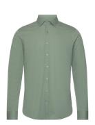 Solid Pique Slim Shirt Tops Shirts Casual Green Michael Kors