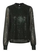 Kaffe Kabolette Sequin Blouse Grön