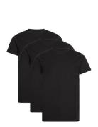 Elon Organic/Recycled 3-Pack T-Shirt Tops T-shirts Short-sleeved Black...