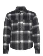 Lindbergh Padded Checked Overshirt Svart