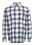 Tommy Hilfiger Shadow Check Overshirt Marinblå