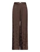 GANT Wide Leg Lace Jacquard Pant Brun