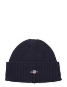 Shield Beanie Accessories Headwear Hats Beanie Navy GANT