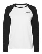 Wm Flying V Everyday Raglan Sport T-shirts & Tops Long-sleeved White V...