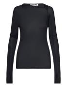 Long-Sleeve Asymmetrical Top Tops T-shirts & Tops Long-sleeved Black H...