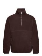 Zip-Neck Fleece Sweatshirt Tops Sweat-shirts & Hoodies Fleeces & Midla...