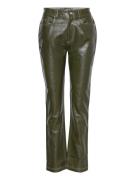 Lucia Tori Pants Bottoms Trousers Leather Leggings-Byxor Green Hosbjer...