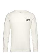 Essential Ls Tee Tops T-shirts Long-sleeved Cream Lee Jeans