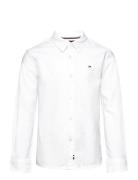 Flag Oxford Shirt L/S Tops Shirts Long-sleeved Shirts White Tommy Hilf...