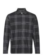 Calvin Klein Twill Graphic Check Overshirt Svart