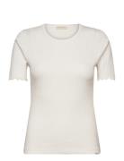Esella Ss Top Gots Tops T-shirts & Tops Short-sleeved Cream Esme Studi...