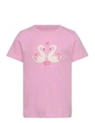 Printed T-Shirt Tops T-shirts Short-sleeved Pink Tom Tailor
