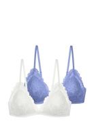 Trisha-2Pp Bralette Lingerie Bras & Tops Soft Bras Bralette Blue Dorin...