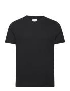 Basic Cotton V-Neck T-Shirt Tops T-shirts Short-sleeved Black Mango