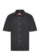 D-Paroshort Shirt Tops Shirts Short-sleeved Black Diesel