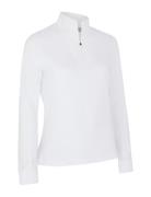 1/4 Zip Chev Top Sport Sweat-shirts & Hoodies Sweat-shirts White Calla...