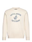 Navy Sweatshirt Designers Sweat-shirts & Hoodies Sweat-shirts Cream Mo...