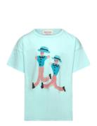 Dancing Giants T-Shirt Tops T-shirts Short-sleeved Blue Bobo Choses
