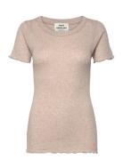 Pointella Trixy Tee Tops T-shirts & Tops Short-sleeved Beige Mads Nørg...