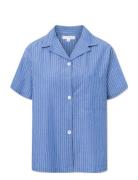 Victoria Shirt Tops Shirts Short-sleeved Blue STUDIO FEDER