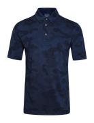 BACKTEE Mens Camou Polo Marinblå