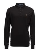 Custom Slim Fit Soft Cotton Polo Shirt Tops Polos Long-sleeved Black P...