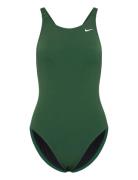 NIKE SWIM Nike W Fast Back Piece Solid Grön