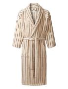 Naram Bathrobe - Creme & Ink Home Textiles Bathroom Textiles Robes Mul...