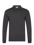 Liquid Touch Slim Ls Polo Tops Polos Long-sleeved Black Calvin Klein