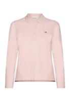 Slim Shield Ls Pique Polo Tops T-shirts & Tops Polos Pink GANT