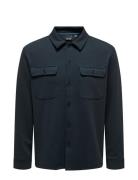 Onsnewkodyl Overshirt Sweat Noos Tops Overshirts Navy ONLY & SONS