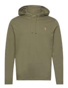 Jersey Hooded T-Shirt Tops Sweat-shirts & Hoodies Hoodies Khaki Green ...