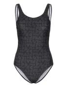 Sarandi Swimsuit Aop Sport Swimsuits Black FILA