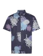 Hawaiian Shirt Tops Shirts Short-sleeved Blue Superdry