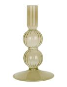 Present Time Candle Holder Swirl Bubbles Grön