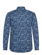 ONLY & SONS Onssky Life Ls Slm Ditsy Poplin Shirt Bf Marinblå