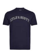 Collegiate T-Shirt Tops T-shirts Short-sleeved Navy Lyle & Scott