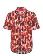 Ellino Designers Shirts Short-sleeved Red HUGO