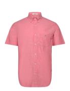 GANT Reg Cotton Linen Ss Shirt Rosa