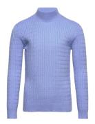 Kmglina L/S Highneck Pullover Bf Knt Tops Knitwear Pullovers Blue Kids...