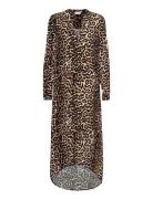 Dress In Leopard Print Maxiklänning Festklänning Brown Coster Copenhag...