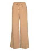 Ficaria Trousers Bottoms Trousers Wide Leg Beige Second Female